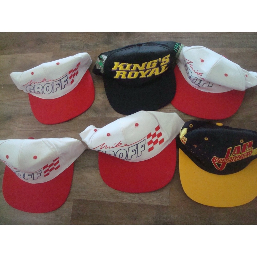 6PC LOT DRAG RACING SNAPBACK KINGS ROYAL  90S  HAT CAP 00S Y2K VINTAGE‎ M6